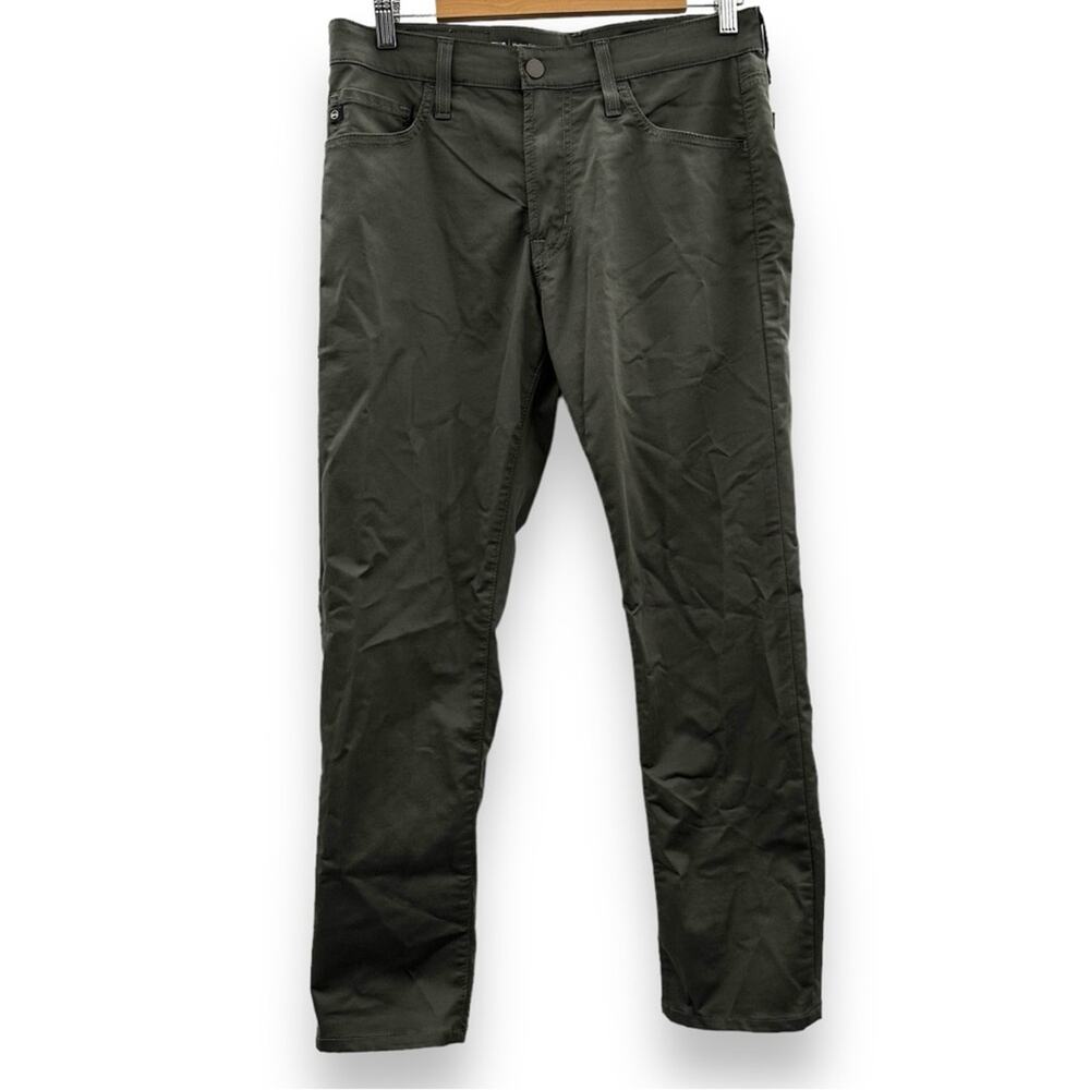 Adriano Goldschmied Tellis Modern Slim Olive Green Mid‎ Rise Chino Pants 31 x 34